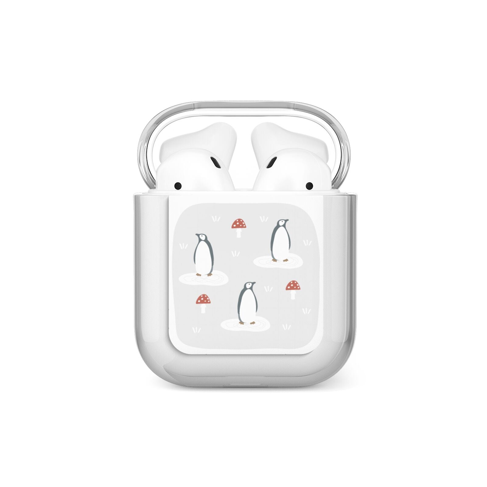 Grey Penguin Forest AirPods Case