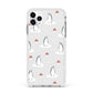 Grey Penguin Forest Apple iPhone 11 Pro Max in Silver with White Impact Case