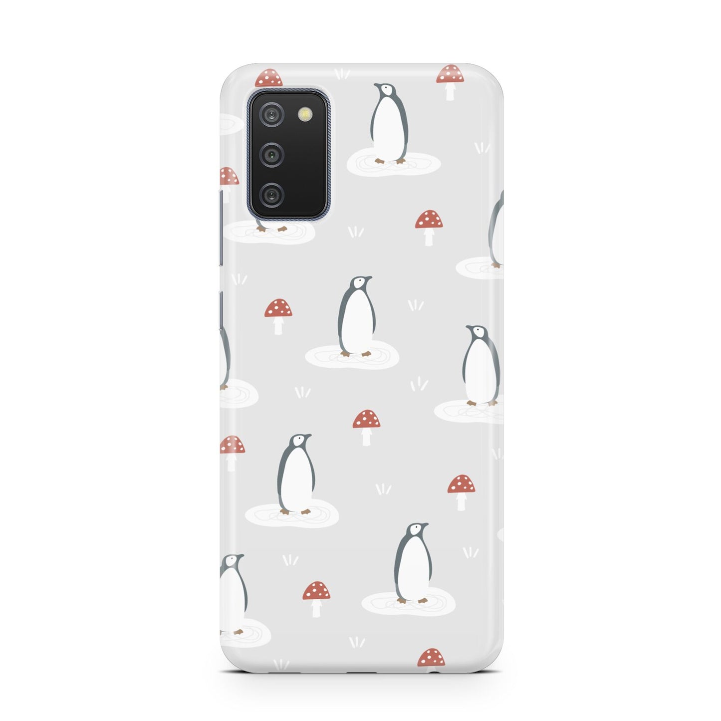 Grey Penguin Forest Samsung A02s Case