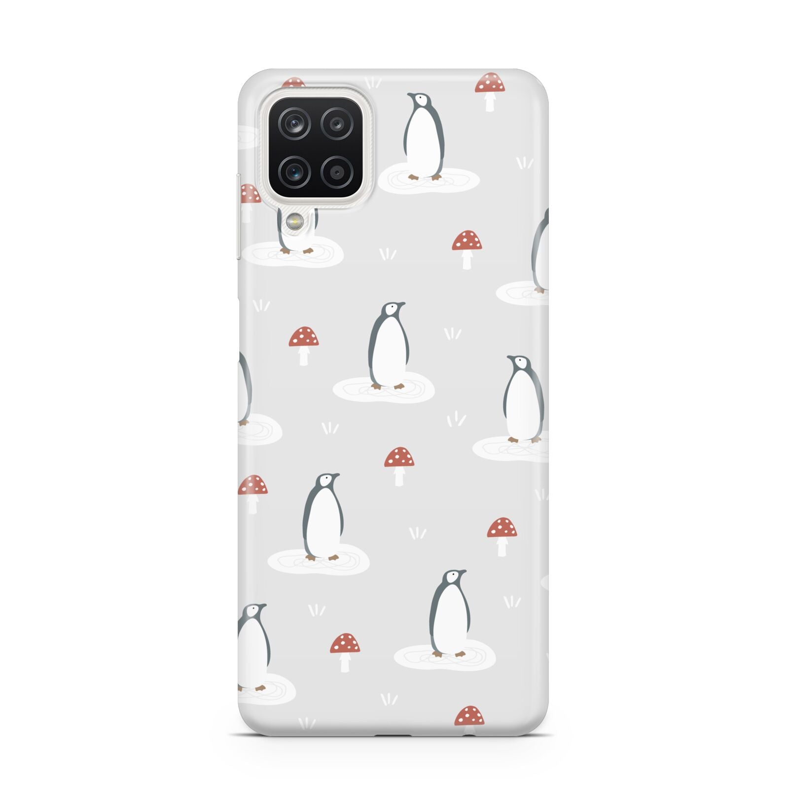 Grey Penguin Forest Samsung A12 Case