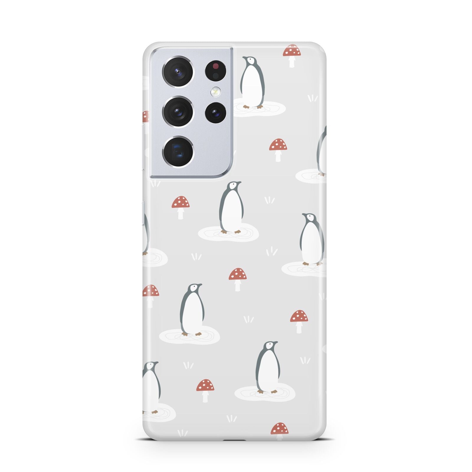 Grey Penguin Forest Samsung S21 Ultra Case