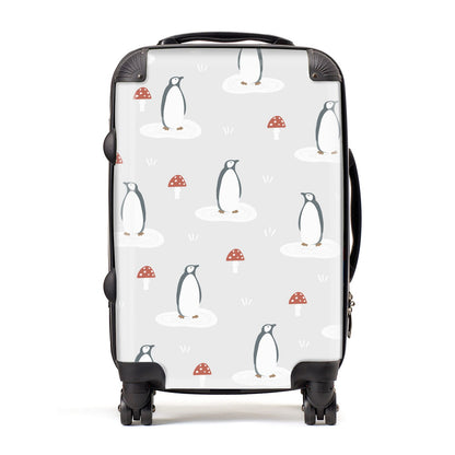 Grey Penguin Forest Suitcase