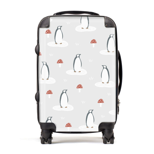 Grey Penguin Forest Suitcase