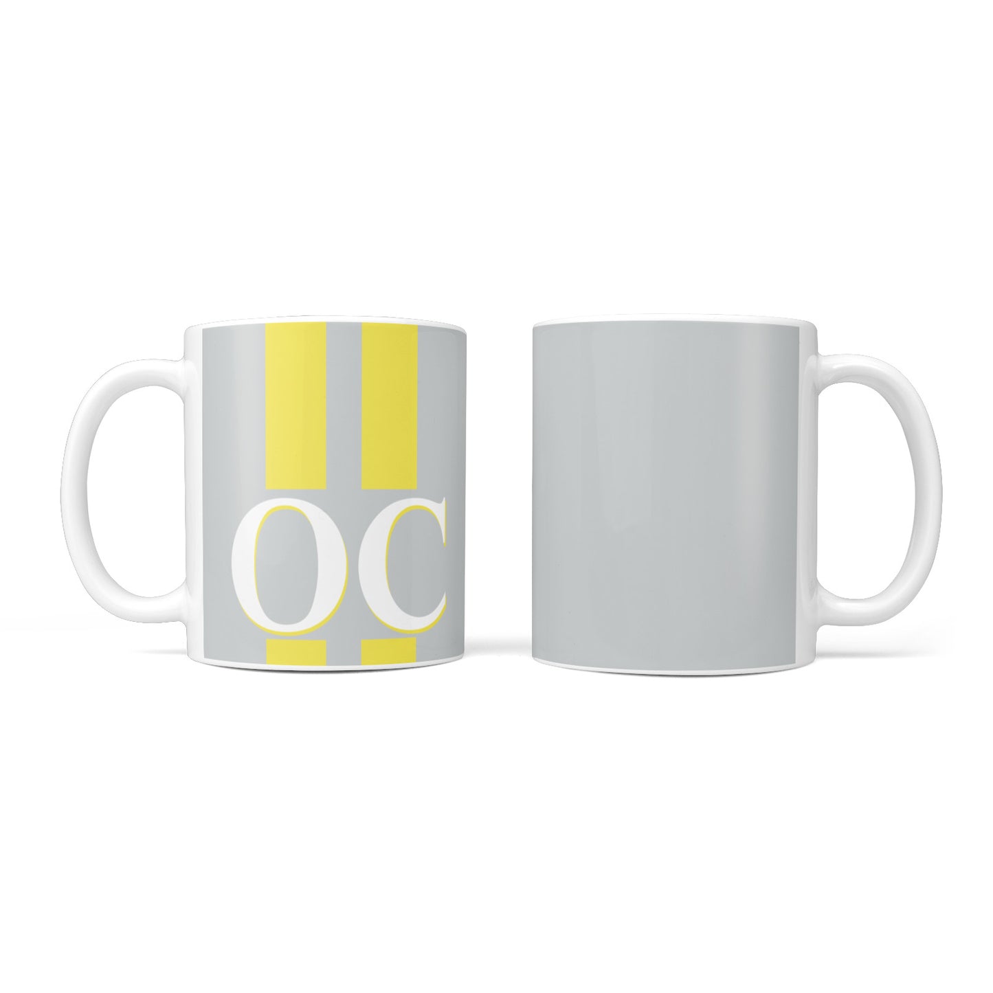Grey Personalised Initials 10oz Mug Alternative Image 3
