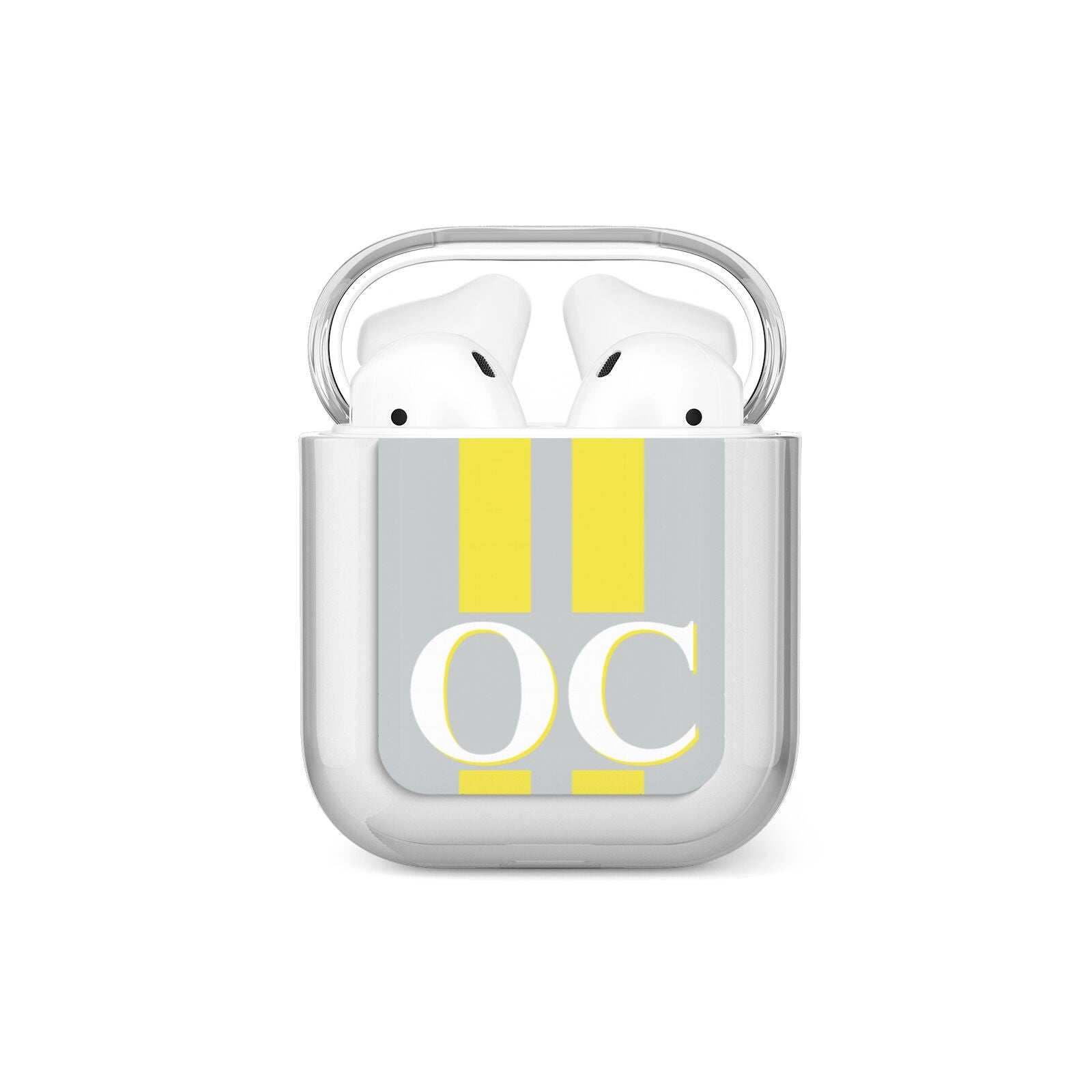 Grey Personalised Initials AirPods Case