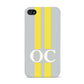 Grey Personalised Initials Apple iPhone 4s Case
