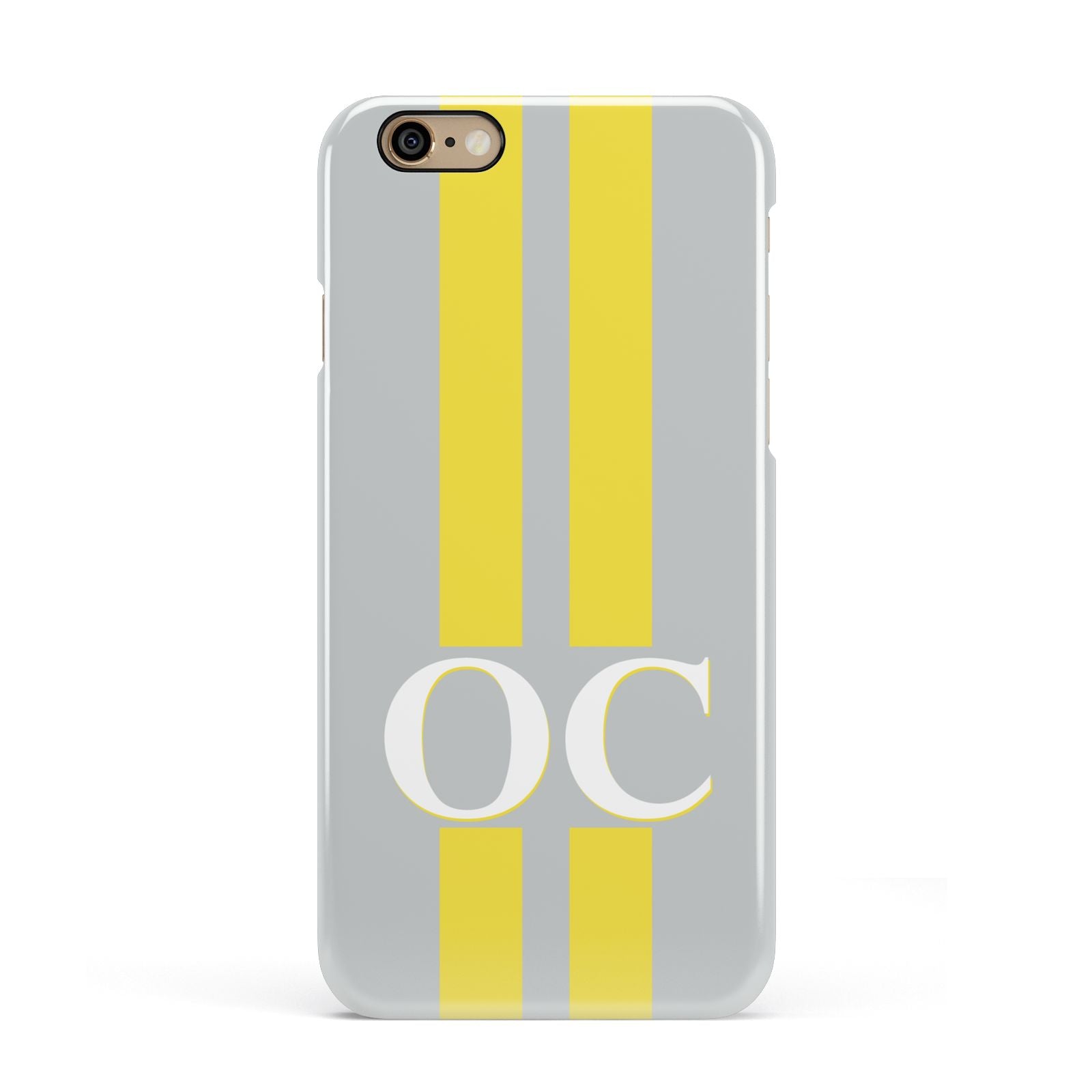 Grey Personalised Initials Apple iPhone 6 3D Snap Case