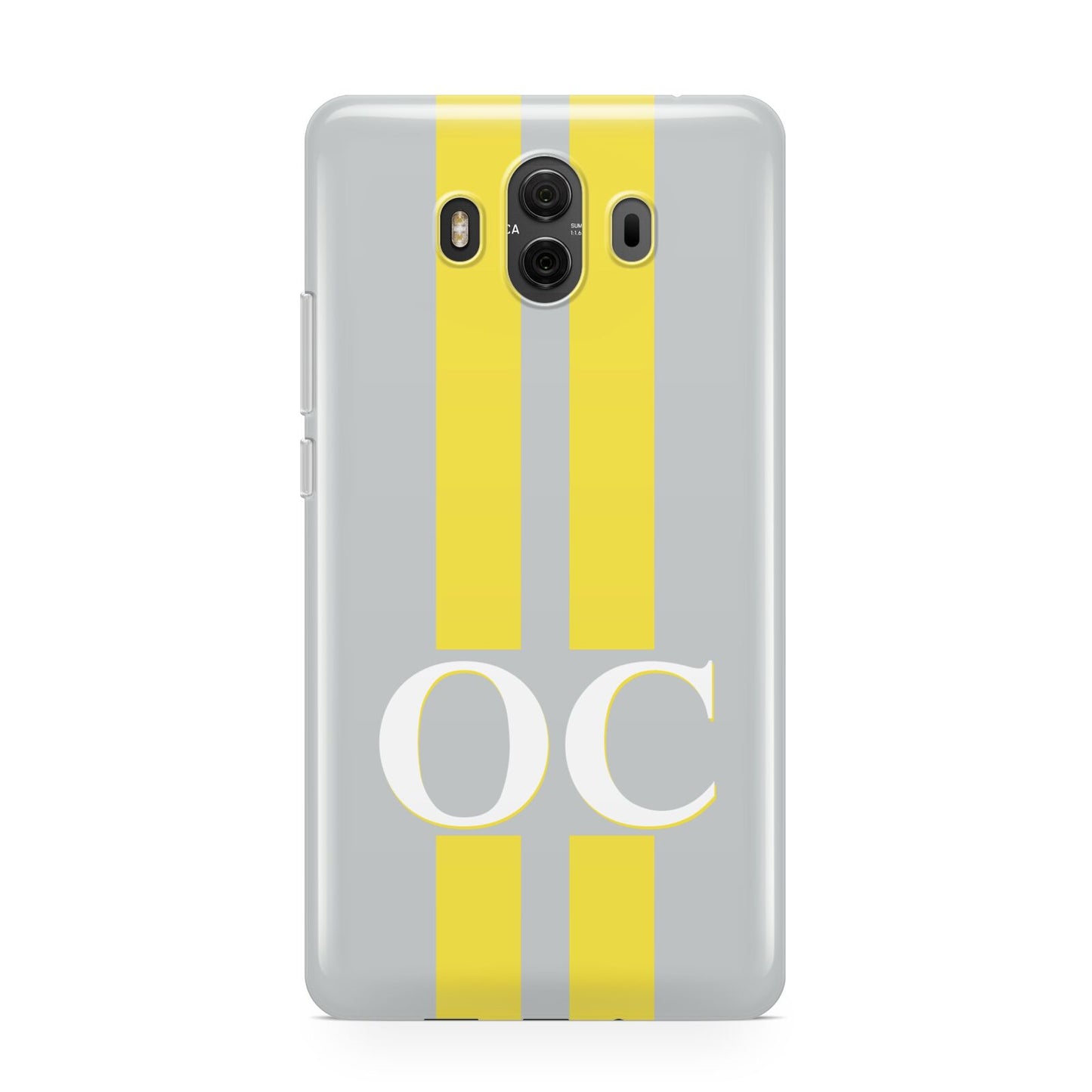 Grey Personalised Initials Huawei Mate 10 Protective Phone Case