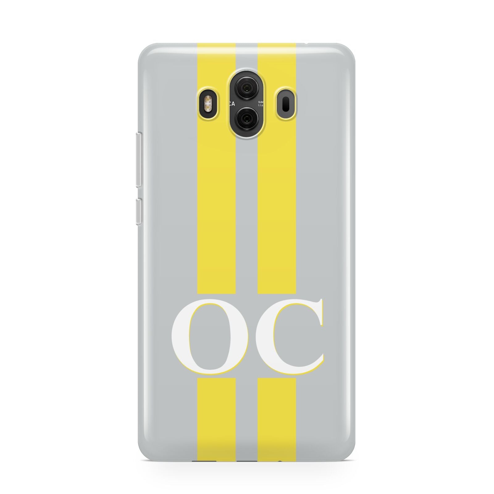 Grey Personalised Initials Huawei Mate 10 Protective Phone Case