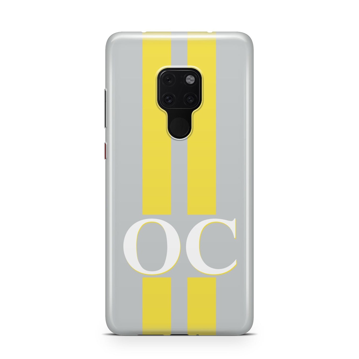 Grey Personalised Initials Huawei Mate 20 Phone Case