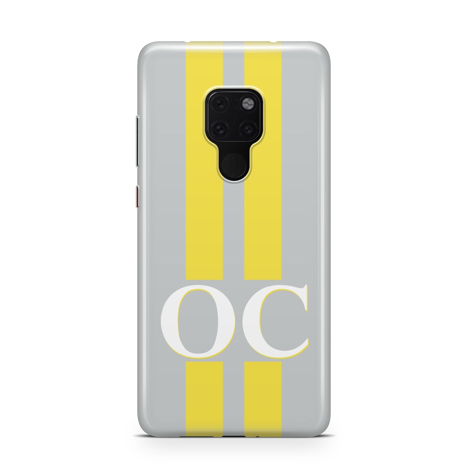 Grey Personalised Initials Huawei Mate 20 Phone Case