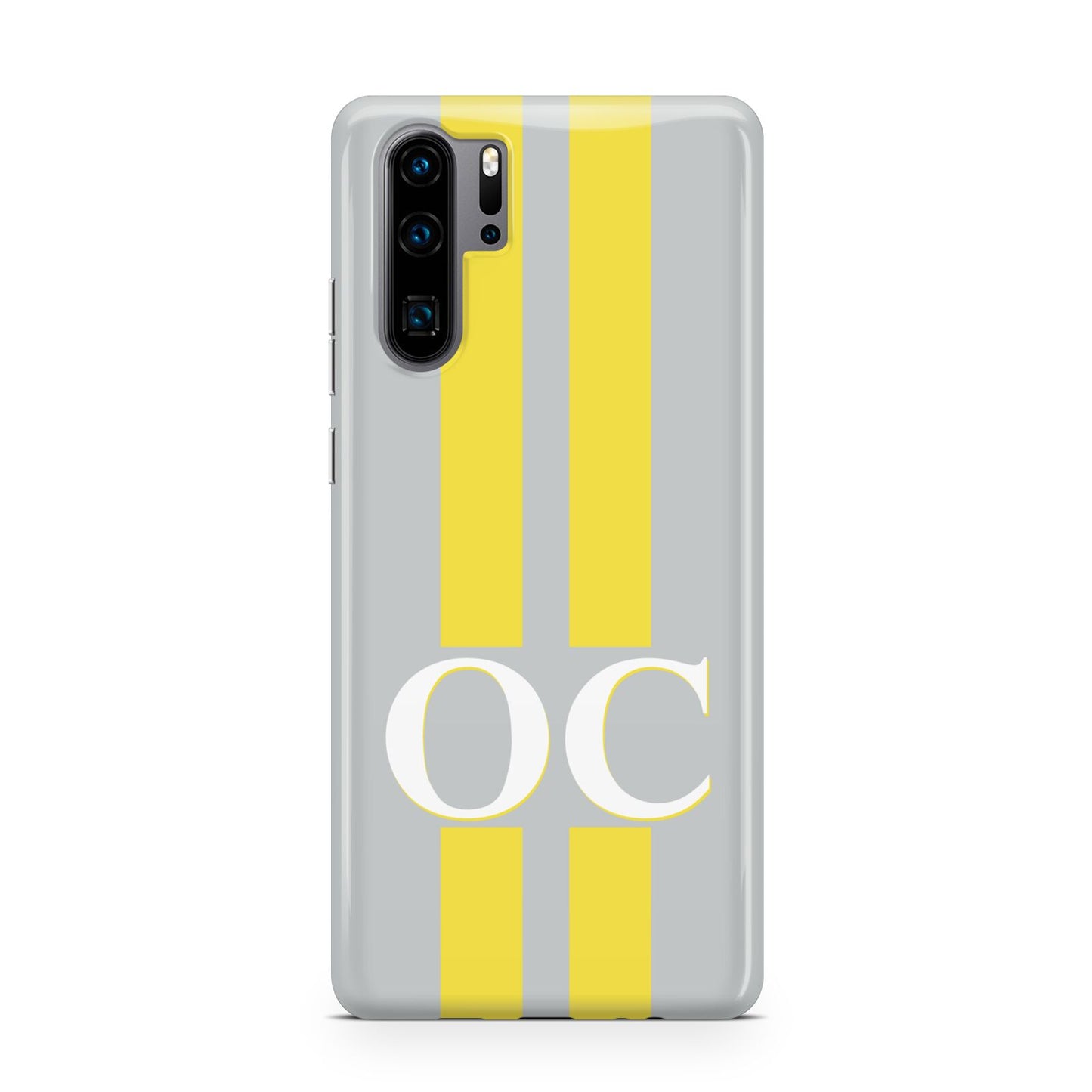 Grey Personalised Initials Huawei P30 Pro Phone Case
