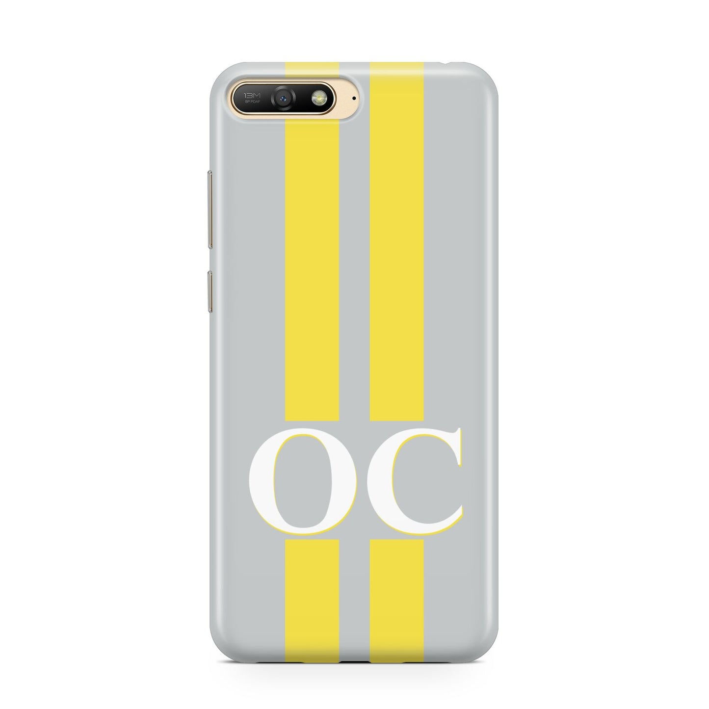 Grey Personalised Initials Huawei Y6 2018