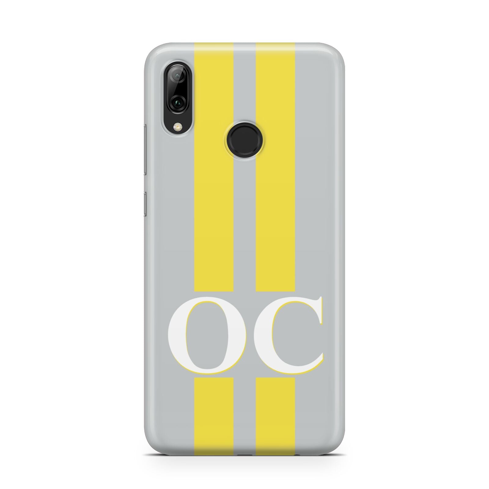 Grey Personalised Initials Huawei Y7 2019