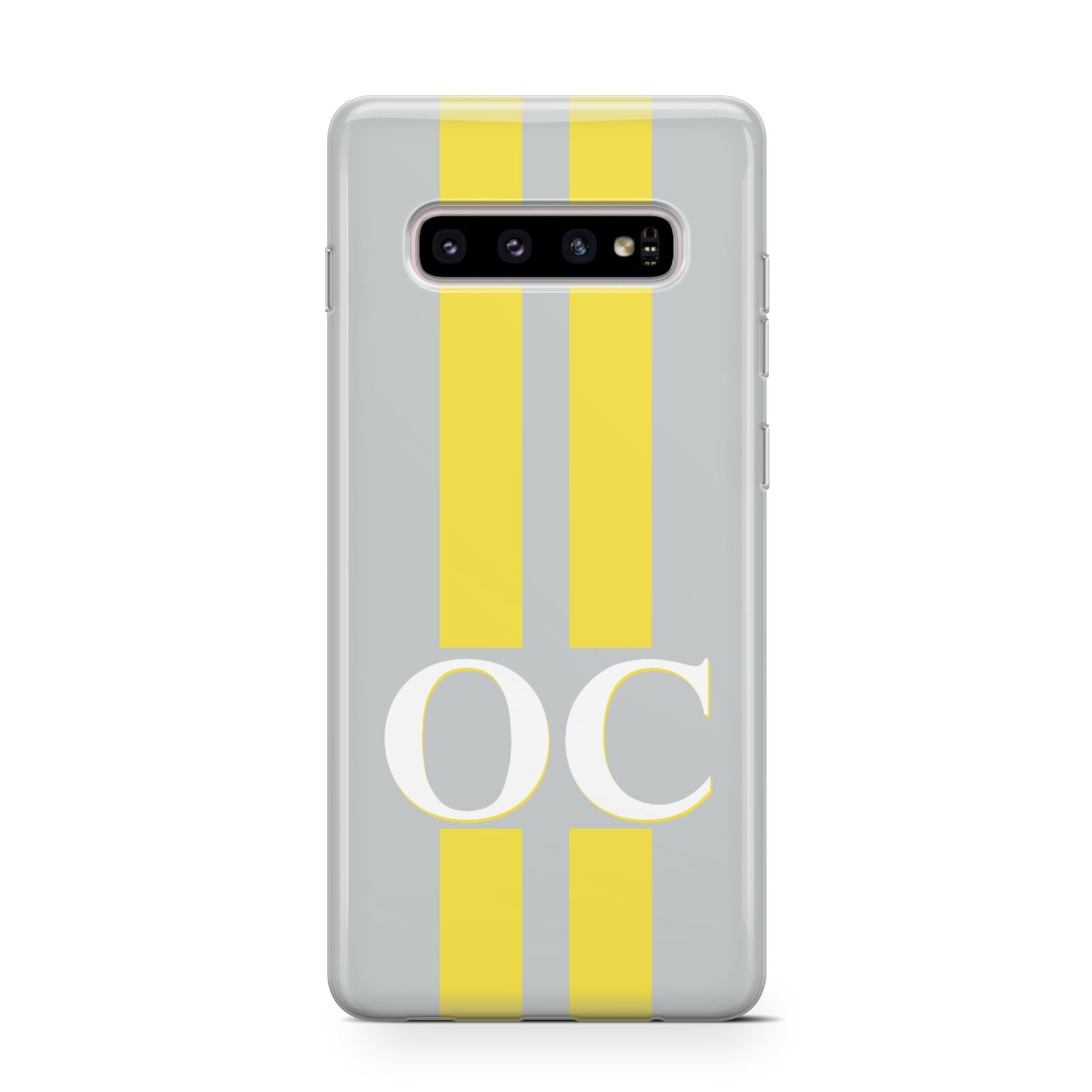 Grey Personalised Initials Protective Samsung Galaxy Case