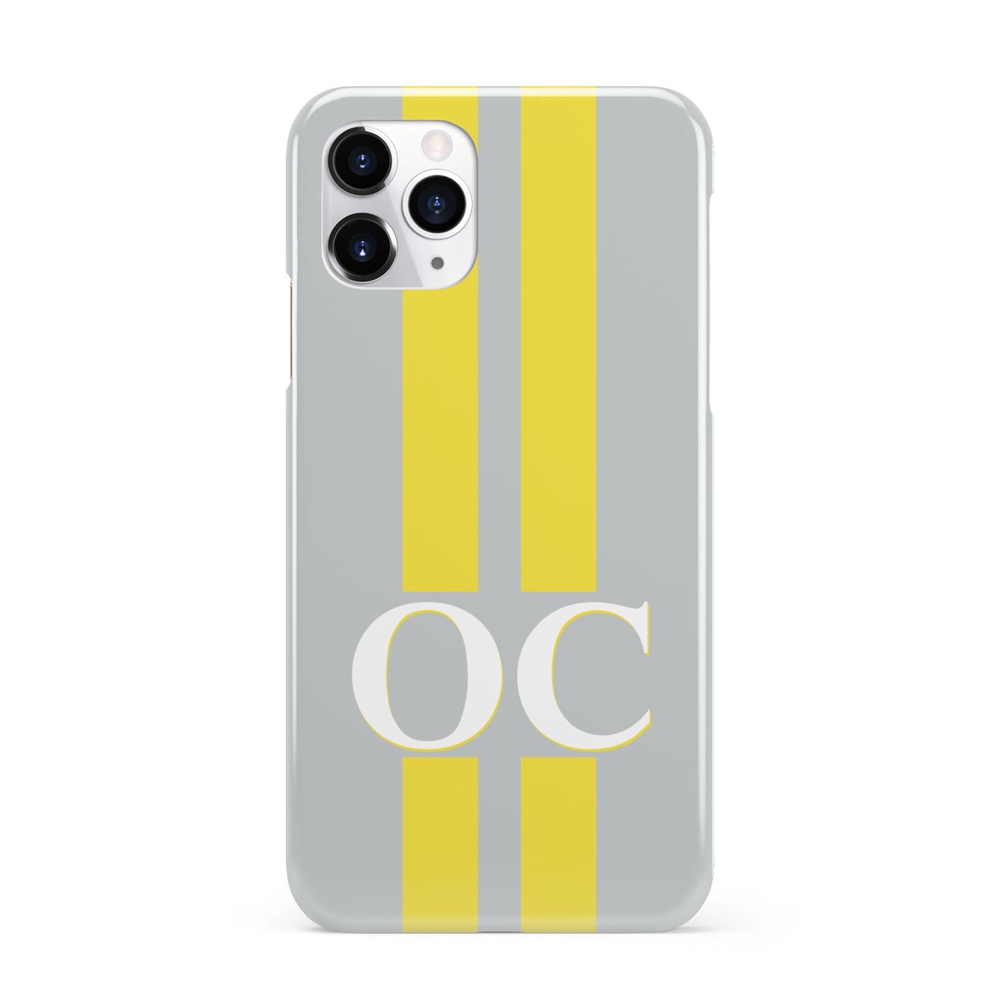 Grey Personalised Initials iPhone 11 Pro 3D Snap Case