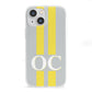 Grey Personalised Initials iPhone 13 Mini Clear Bumper Case