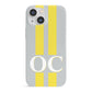 Grey Personalised Initials iPhone 13 Mini Full Wrap 3D Snap Case