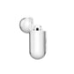 Grey Personalised Marble with Illustration Text AirPods Case Side Angle