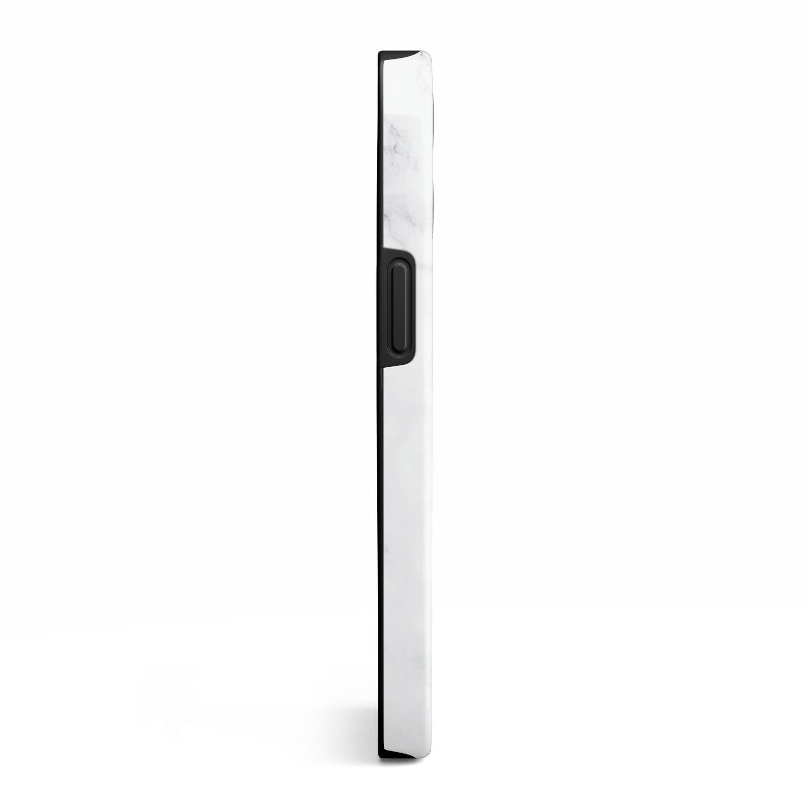 Grey Personalised Marble with Illustration Text iPhone 13 Pro Side Image 3D Tough Case