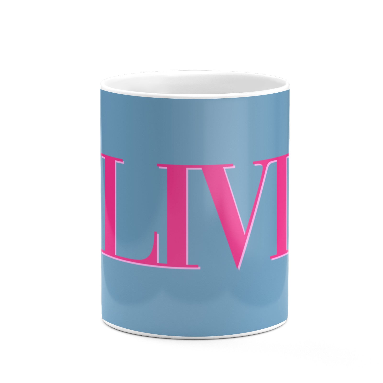 Grey Pink Personalised Name 10oz Mug Alternative Image 7