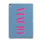 Grey Pink Personalised Name Apple iPad Rose Gold Case