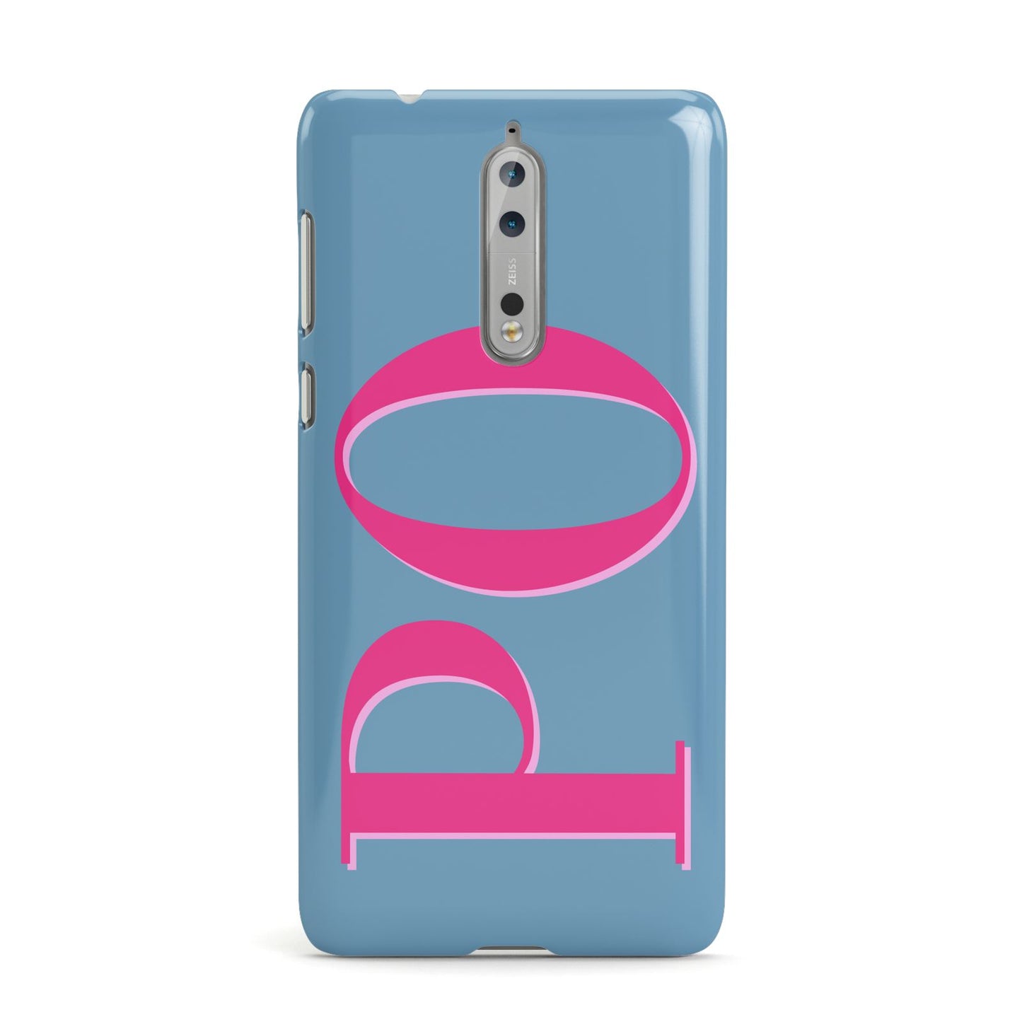 Grey Pink Personalised Name Nokia Case