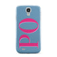 Grey Pink Personalised Name Samsung Galaxy S4 Case