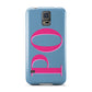 Grey Pink Personalised Name Samsung Galaxy S5 Case