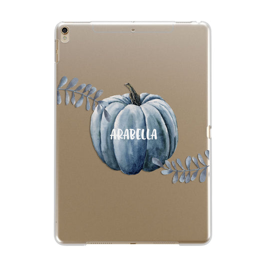 Grey Pumpkin Apple iPad Gold Case