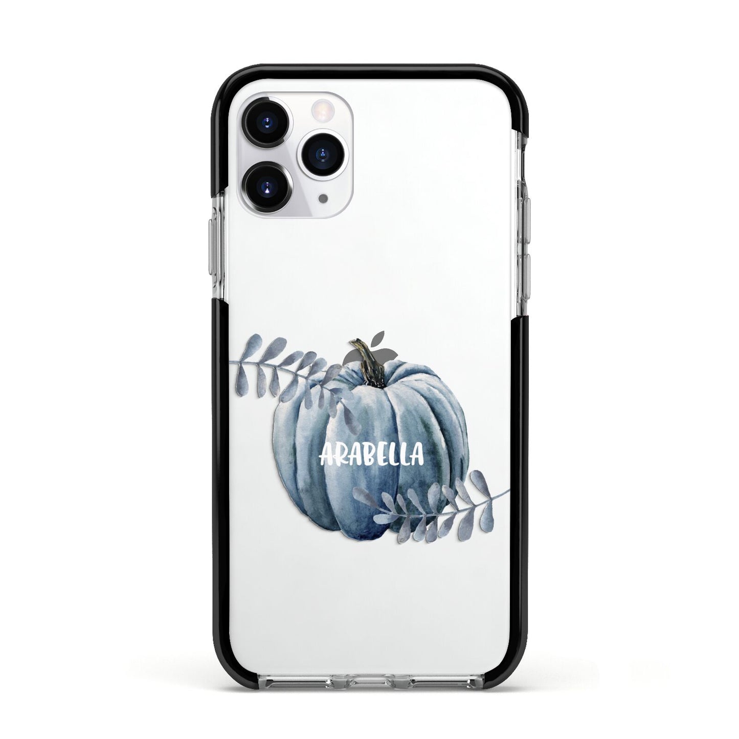 Grey Pumpkin Apple iPhone 11 Pro in Silver with Black Impact Case
