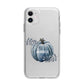 Grey Pumpkin Apple iPhone 11 in White with Bumper Case