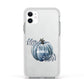 Grey Pumpkin Apple iPhone 11 in White with White Impact Case