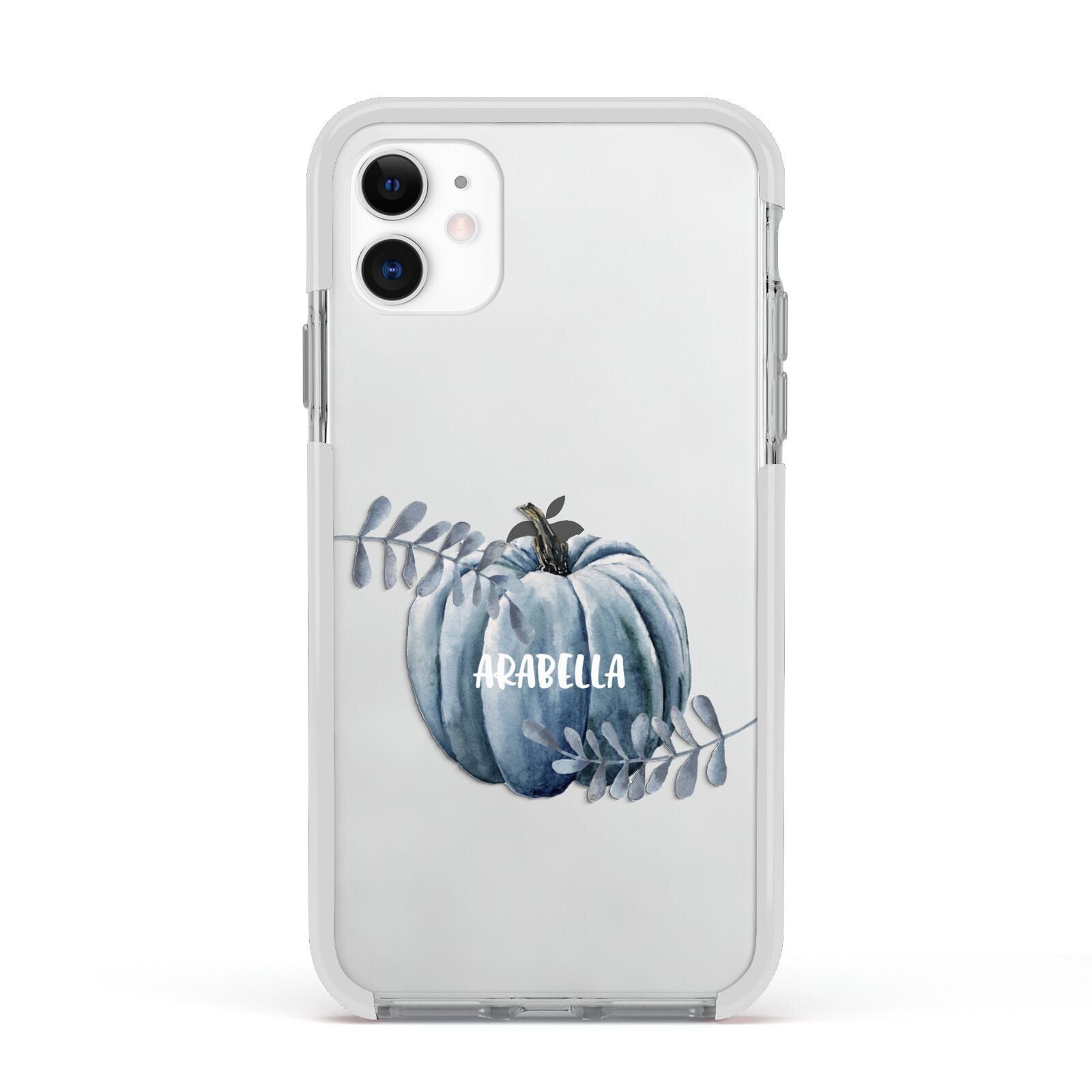 Grey Pumpkin Apple iPhone 11 in White with White Impact Case
