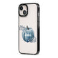 Grey Pumpkin iPhone 13 Black Impact Case Side Angle on Silver phone