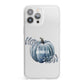 Grey Pumpkin iPhone 13 Pro Max Clear Bumper Case