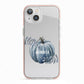 Grey Pumpkin iPhone 13 TPU Impact Case with Pink Edges