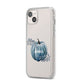 Grey Pumpkin iPhone 14 Plus Clear Tough Case Starlight Angled Image