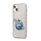 Grey Pumpkin iPhone 14 Plus Glitter Tough Case Starlight Angled Image