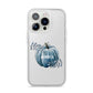 Grey Pumpkin iPhone 14 Pro Clear Tough Case Silver