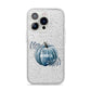 Grey Pumpkin iPhone 14 Pro Glitter Tough Case Silver