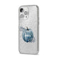 Grey Pumpkin iPhone 14 Pro Max Glitter Tough Case Silver Angled Image