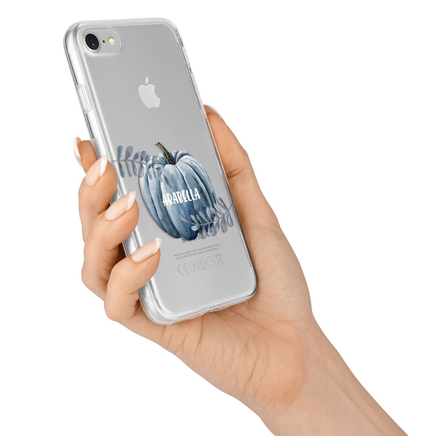 Grey Pumpkin iPhone 7 Bumper Case on Silver iPhone Alternative Image