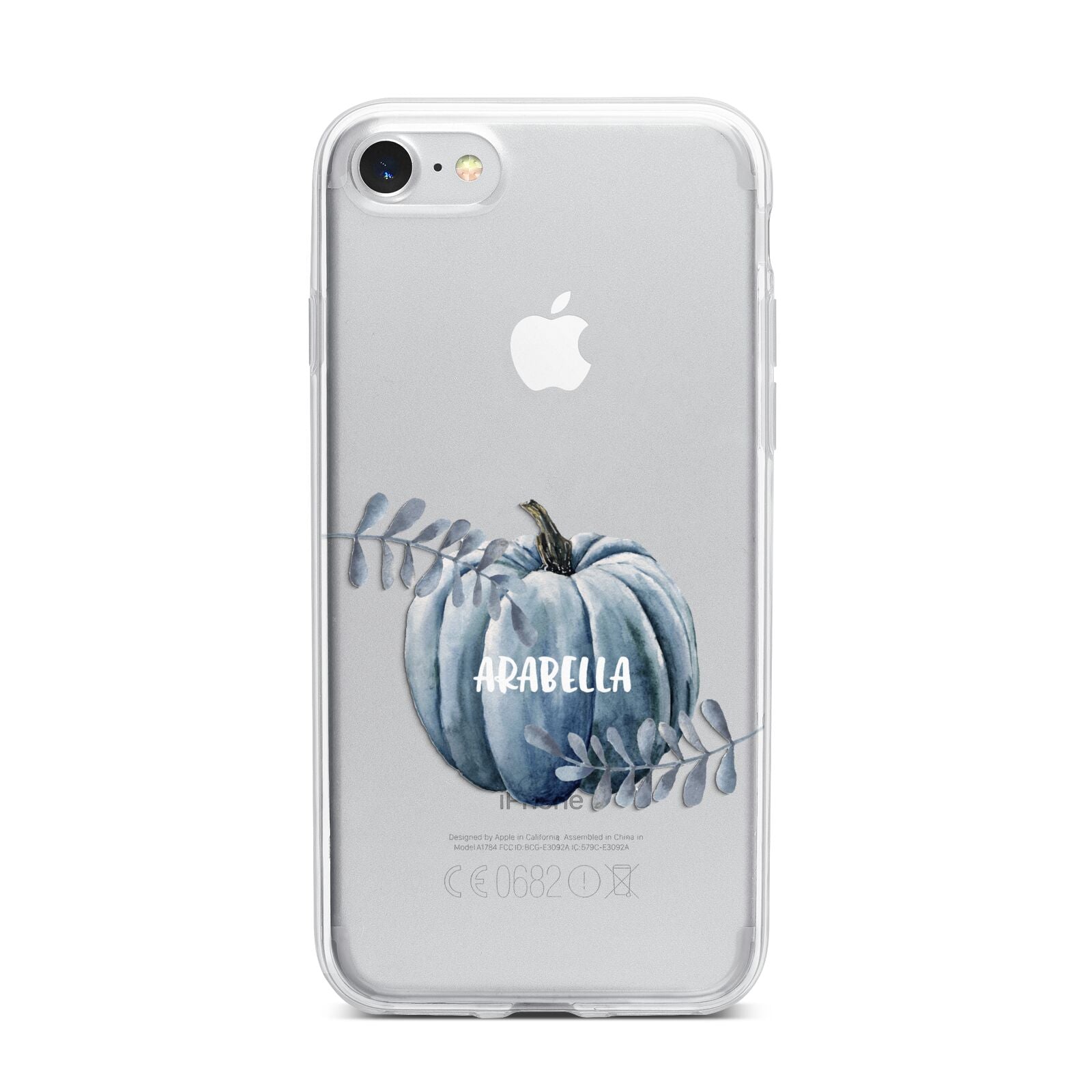 Grey Pumpkin iPhone 7 Bumper Case on Silver iPhone