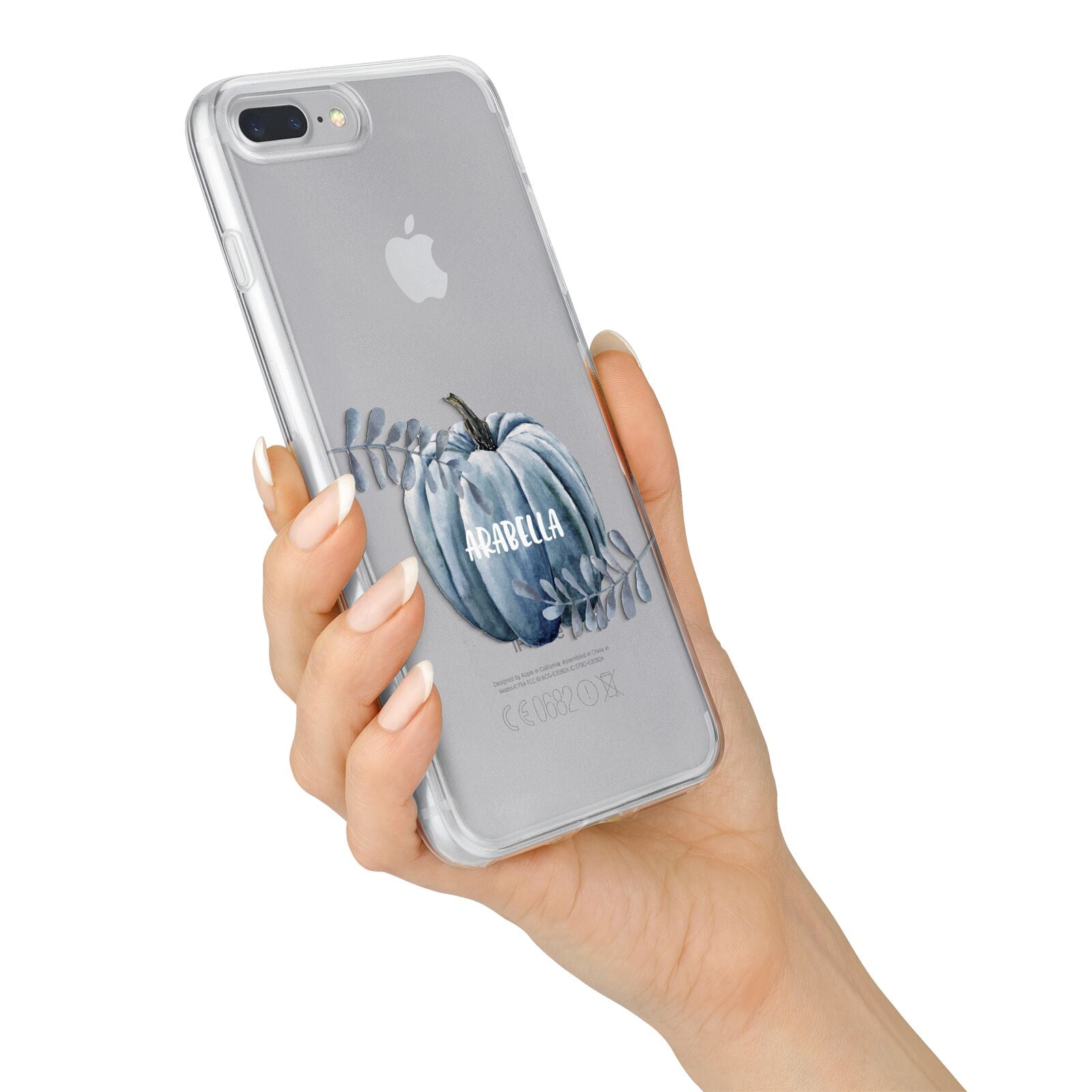 Grey Pumpkin iPhone 7 Plus Bumper Case on Silver iPhone Alternative Image