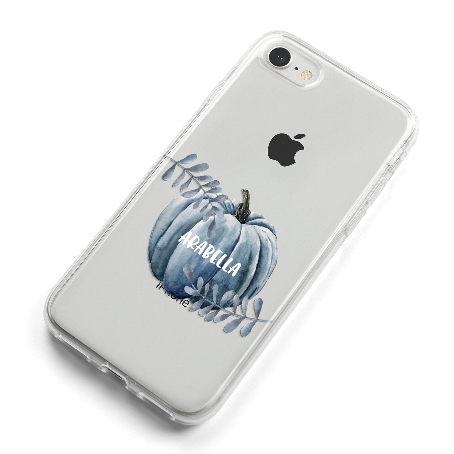 Grey Pumpkin iPhone 8 Bumper Case on Silver iPhone Alternative Image