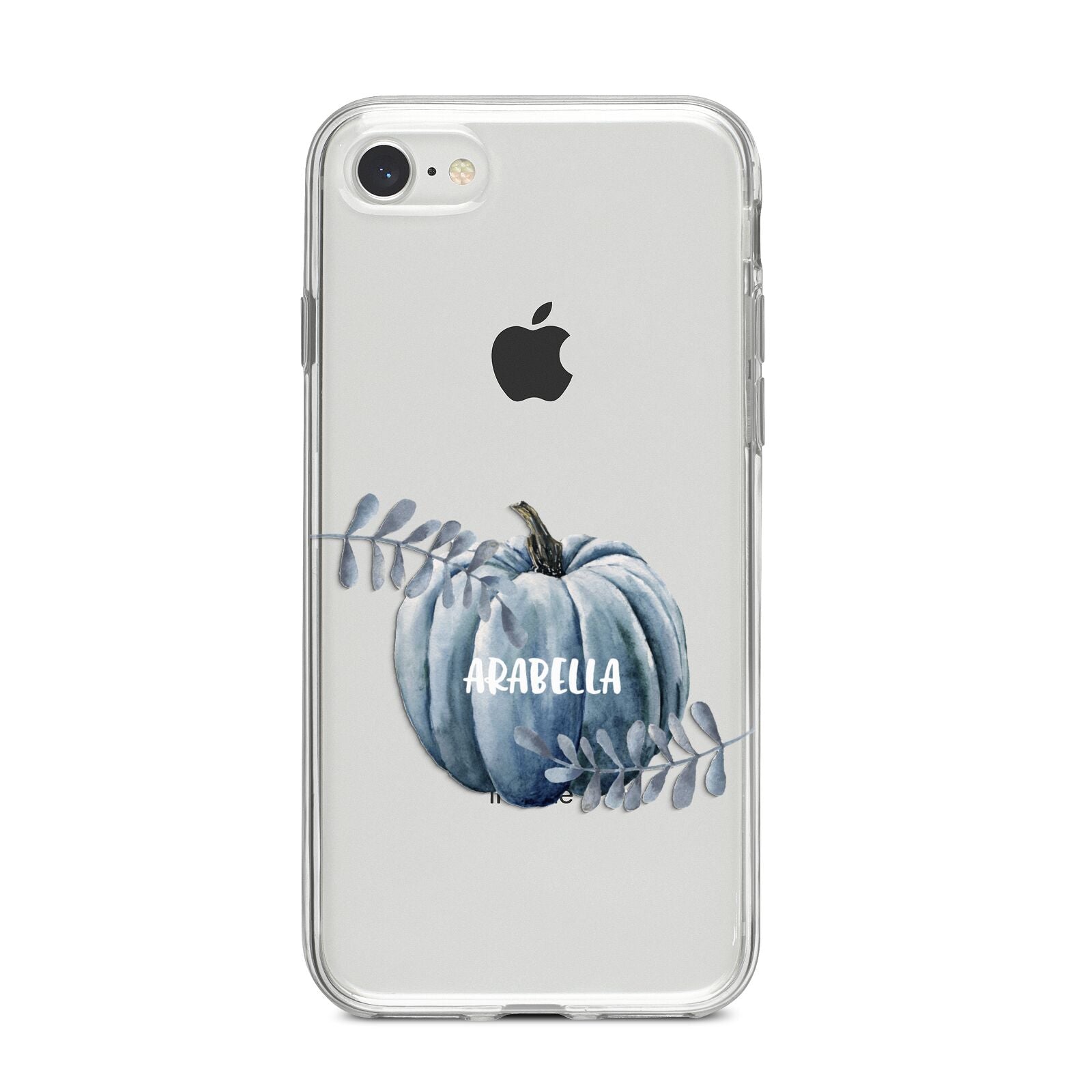Grey Pumpkin iPhone 8 Bumper Case on Silver iPhone