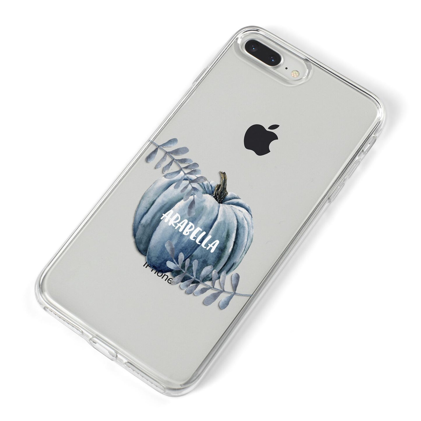 Grey Pumpkin iPhone 8 Plus Bumper Case on Silver iPhone Alternative Image