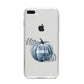 Grey Pumpkin iPhone 8 Plus Bumper Case on Silver iPhone