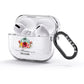 Grey Watercolour Pumpkins with Text AirPods Glitter Case 3rd Gen Side Image